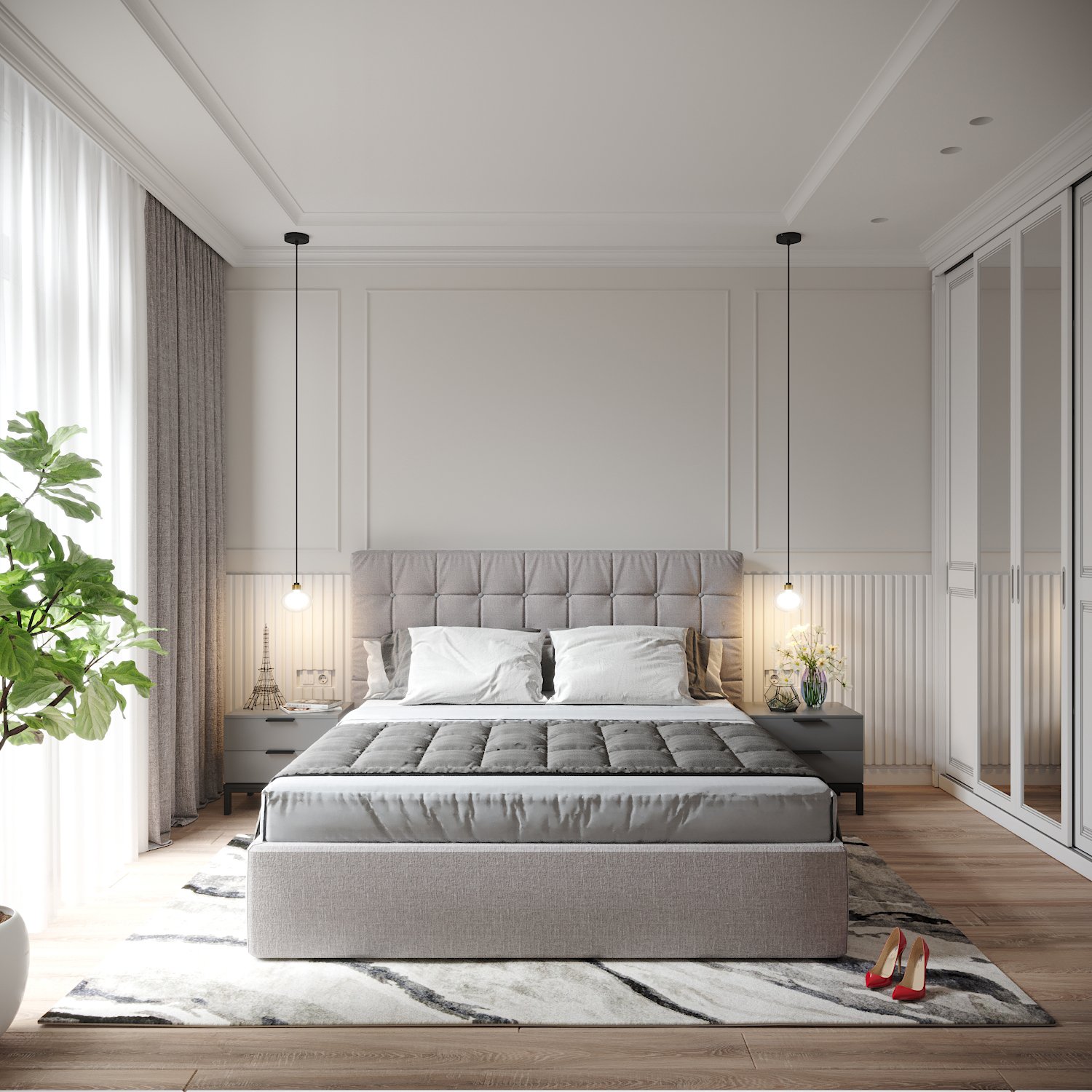 Дизайн спальни в квартире - 58 фото