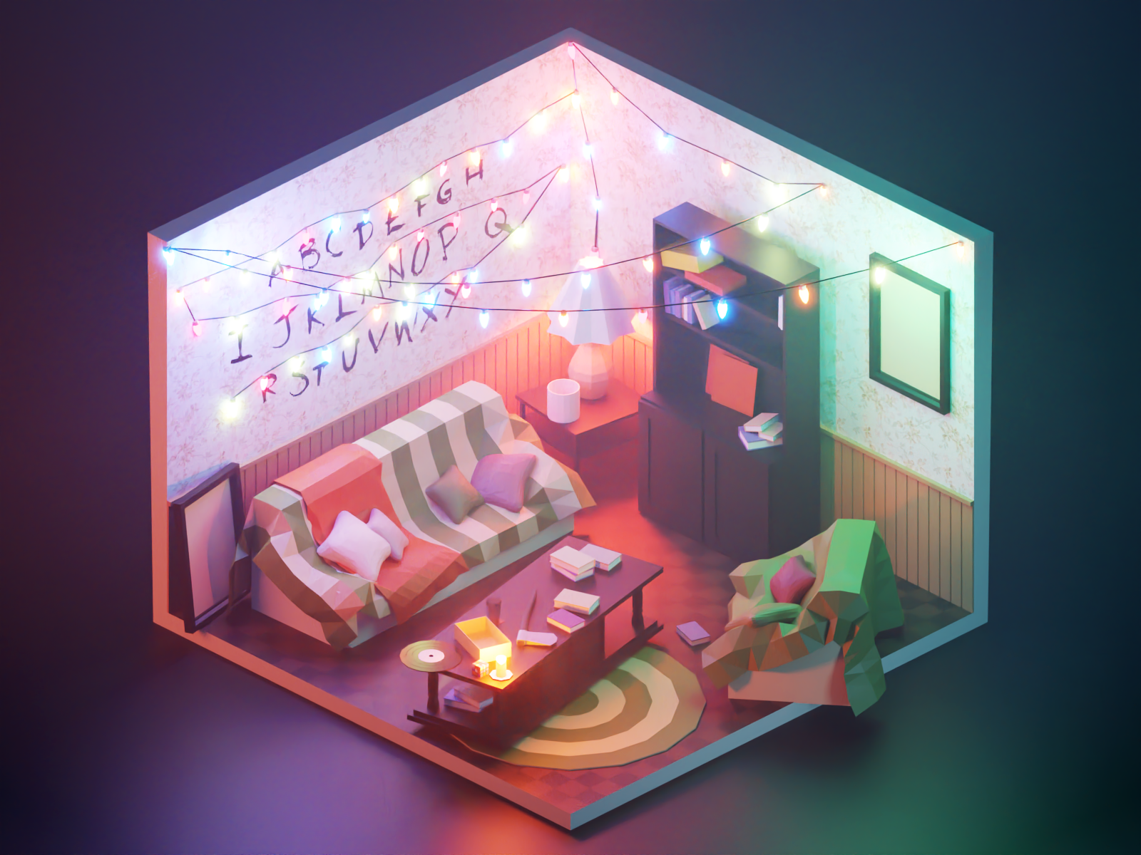 Как сделать модель комнаты. Low Poly комната Blender. Low Poly 3d интерьер. Комната isometric 3d. Isometric 3d Room блендер.