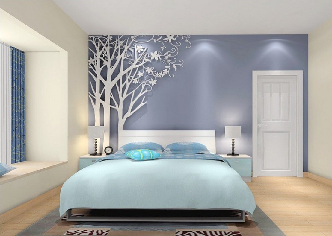 Дизайн комнаты с покрашенными стенами