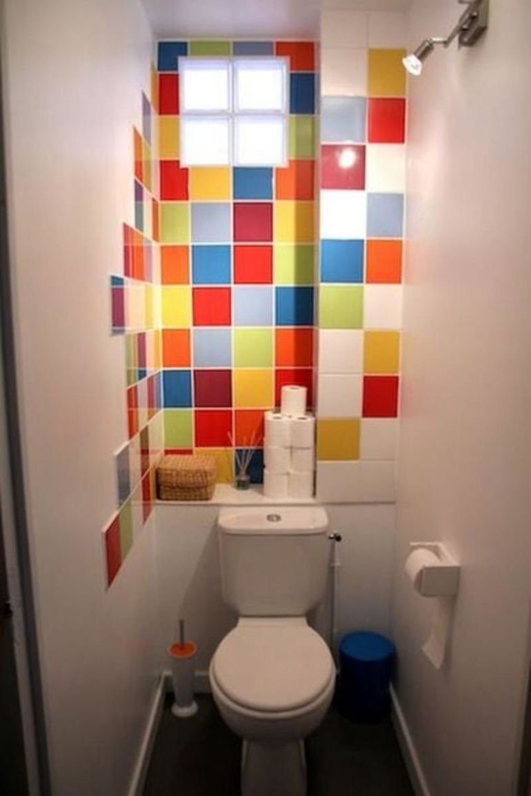 Покраска плитки в туалете