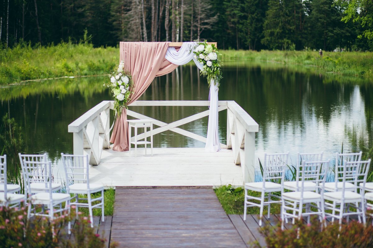 Дом у озера свадьба