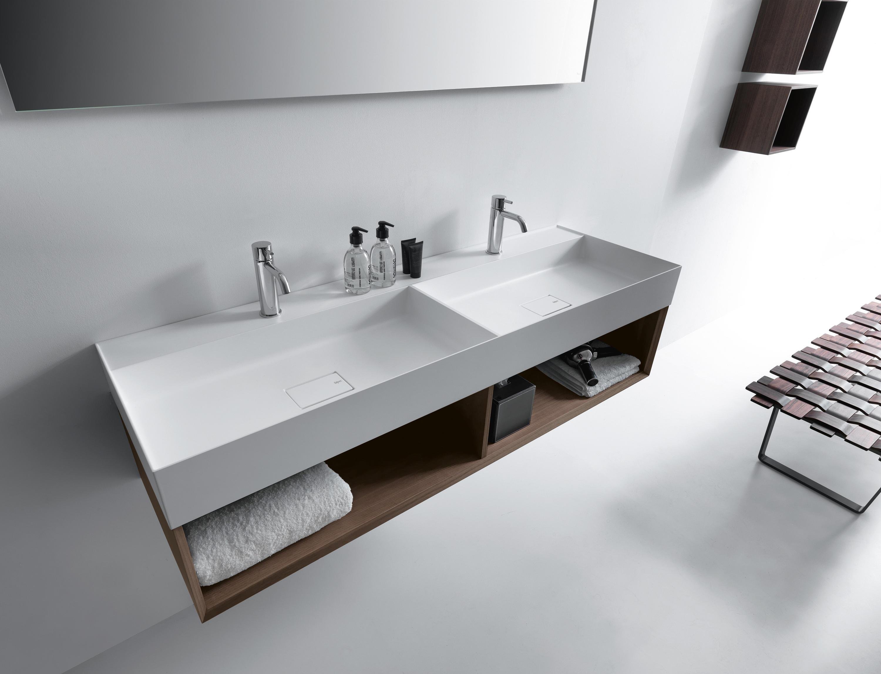 Современные столешницы для ванной. Quattro Zero by Falper. Falper раковина. Falper сантехника. Falper мебель для ванной.