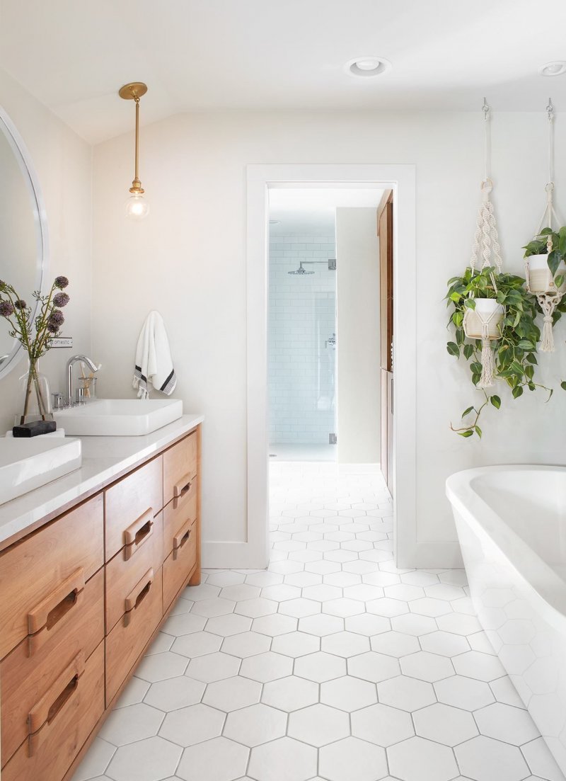 Дизайн ванной комнаты в светлых тонах