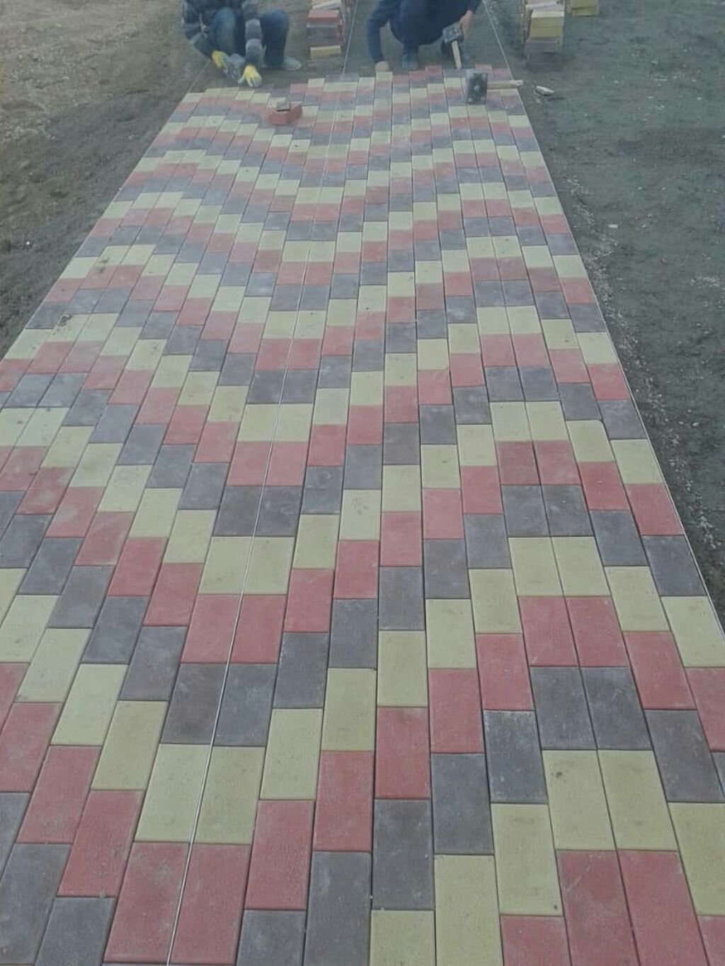 Тротуарная плитка елочкой