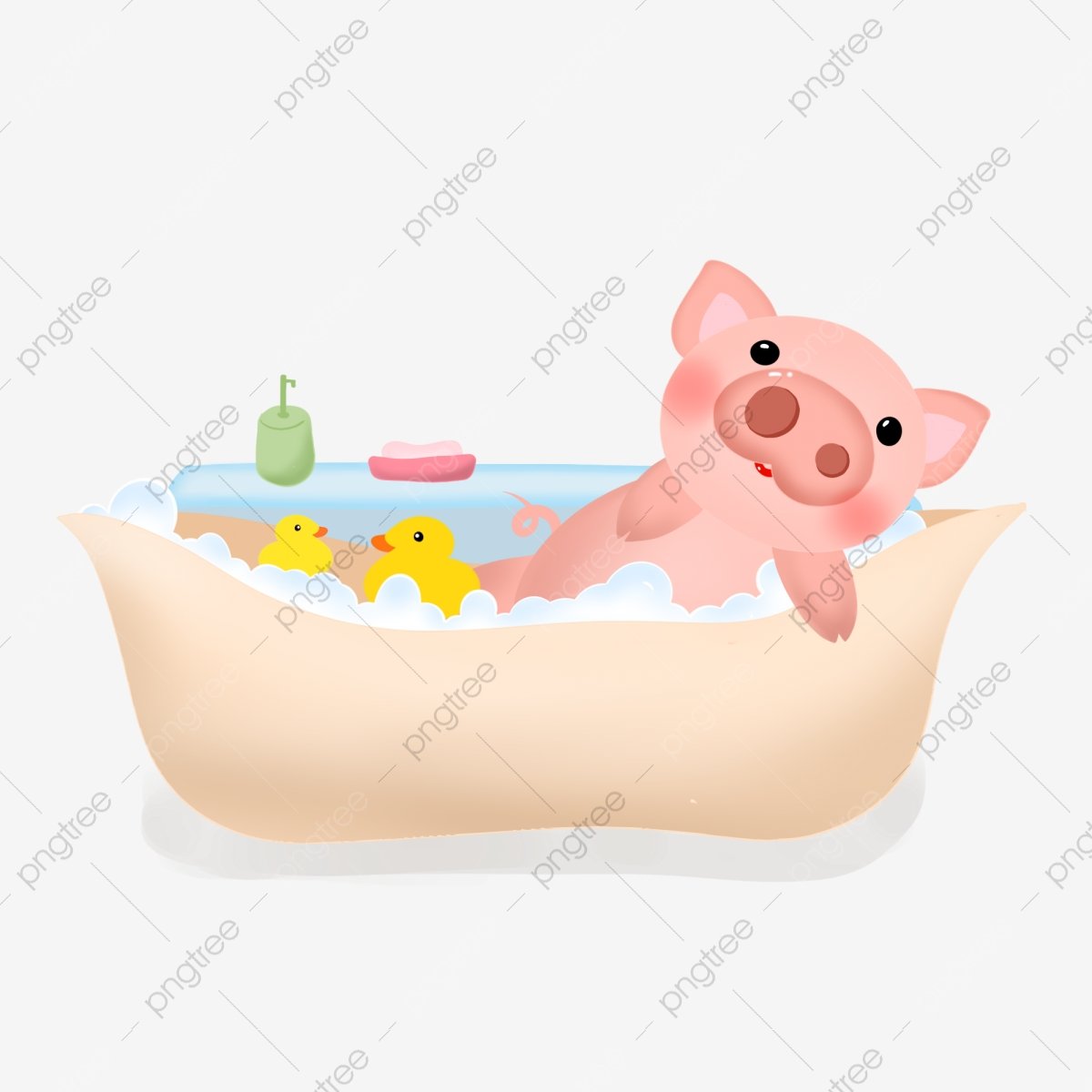 Свинья в ванне