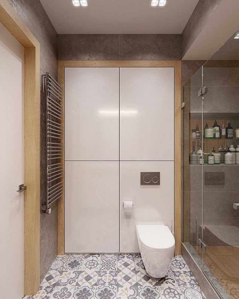Шкаф в ванной над инсталляцией