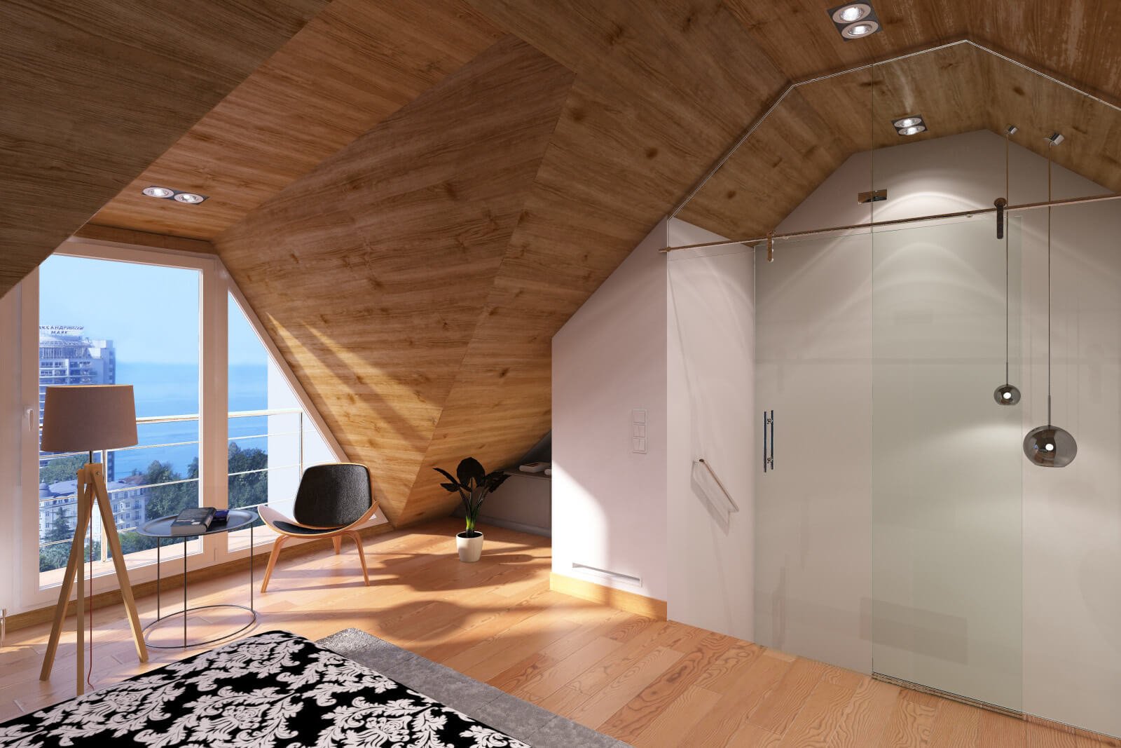 Дизайн комнаты нестандартной формы - 60 фото