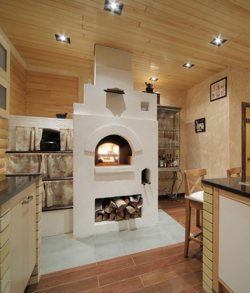 Дом деревянный русская печка