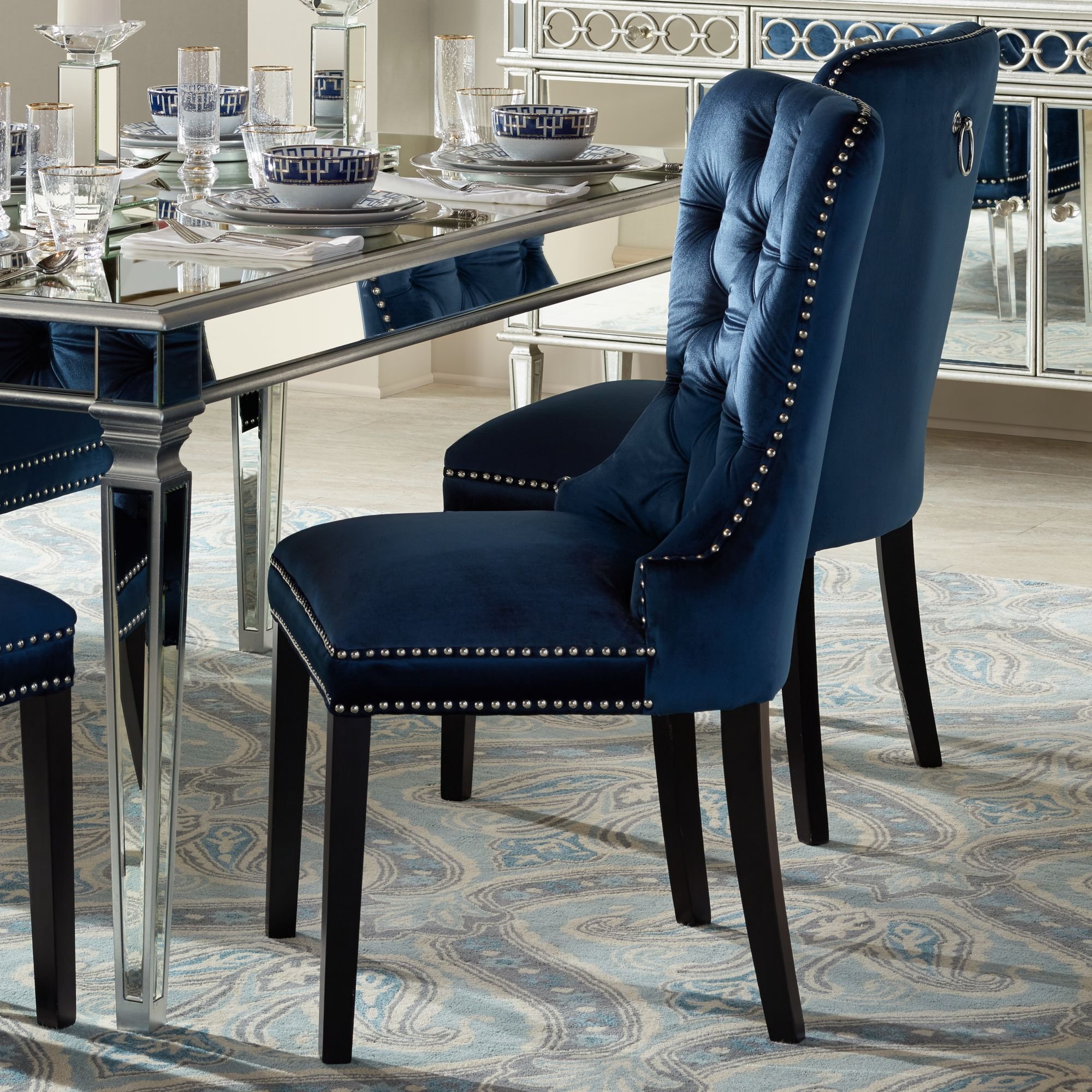 стул dining chair foucault blue