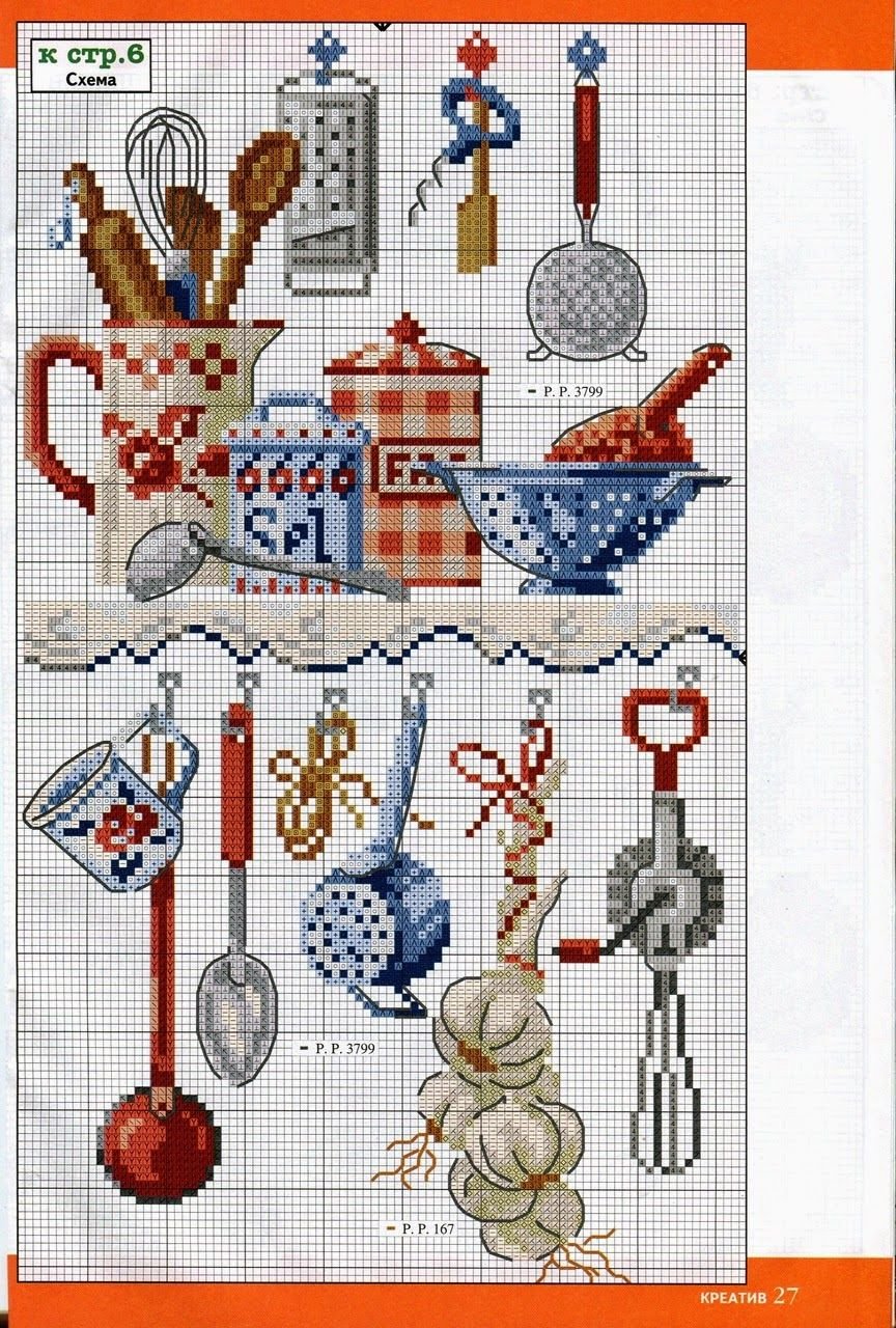 Оригинал схемы вышивки «Кухонная тема» (№509841)