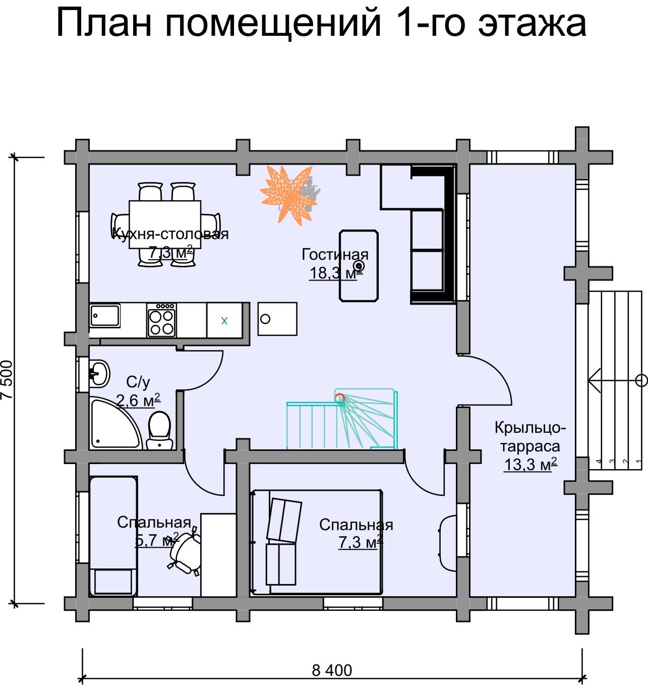 Перепланировка деревенского дома с печкой