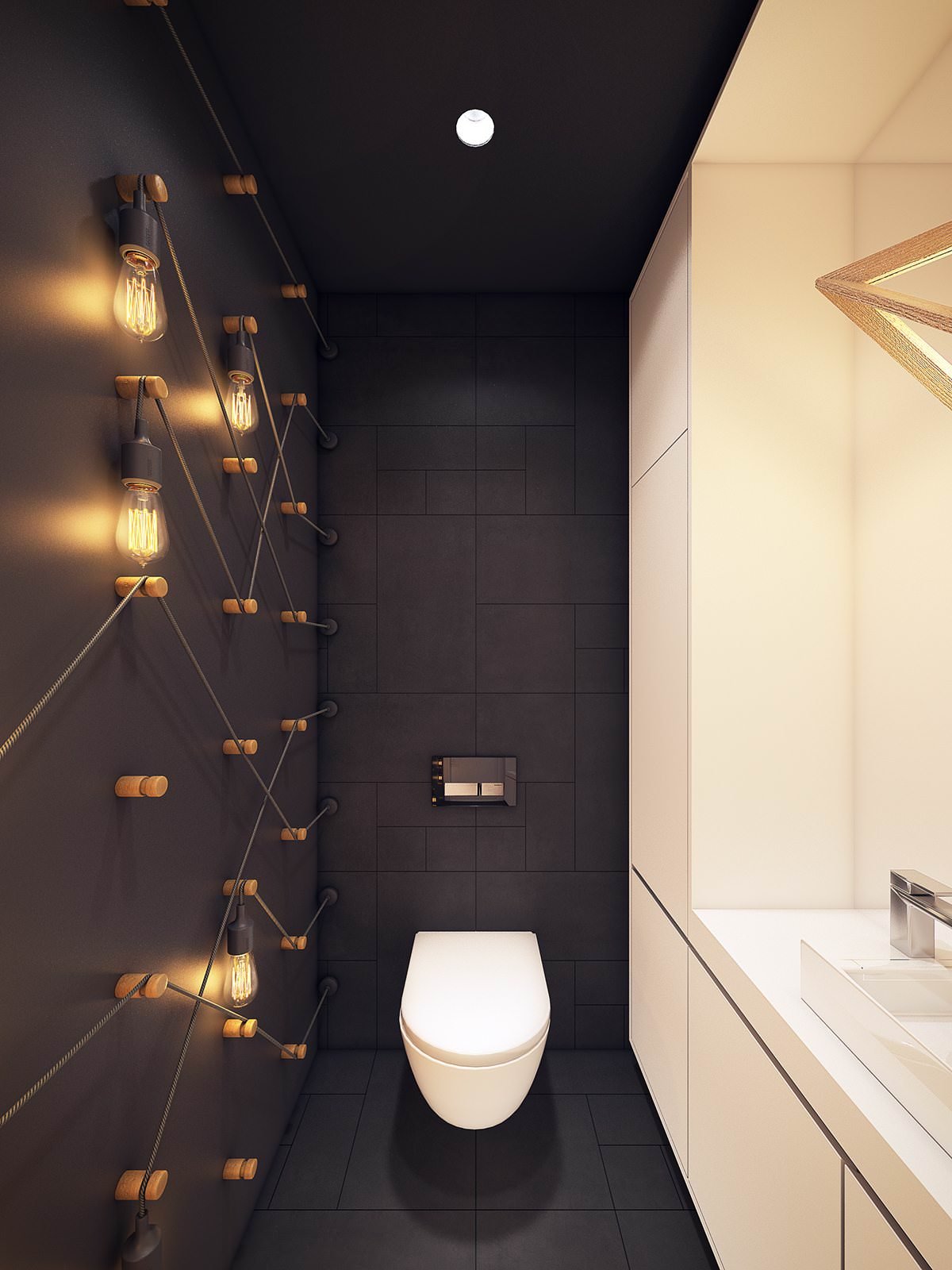 Длинный узкий туалет дизайн