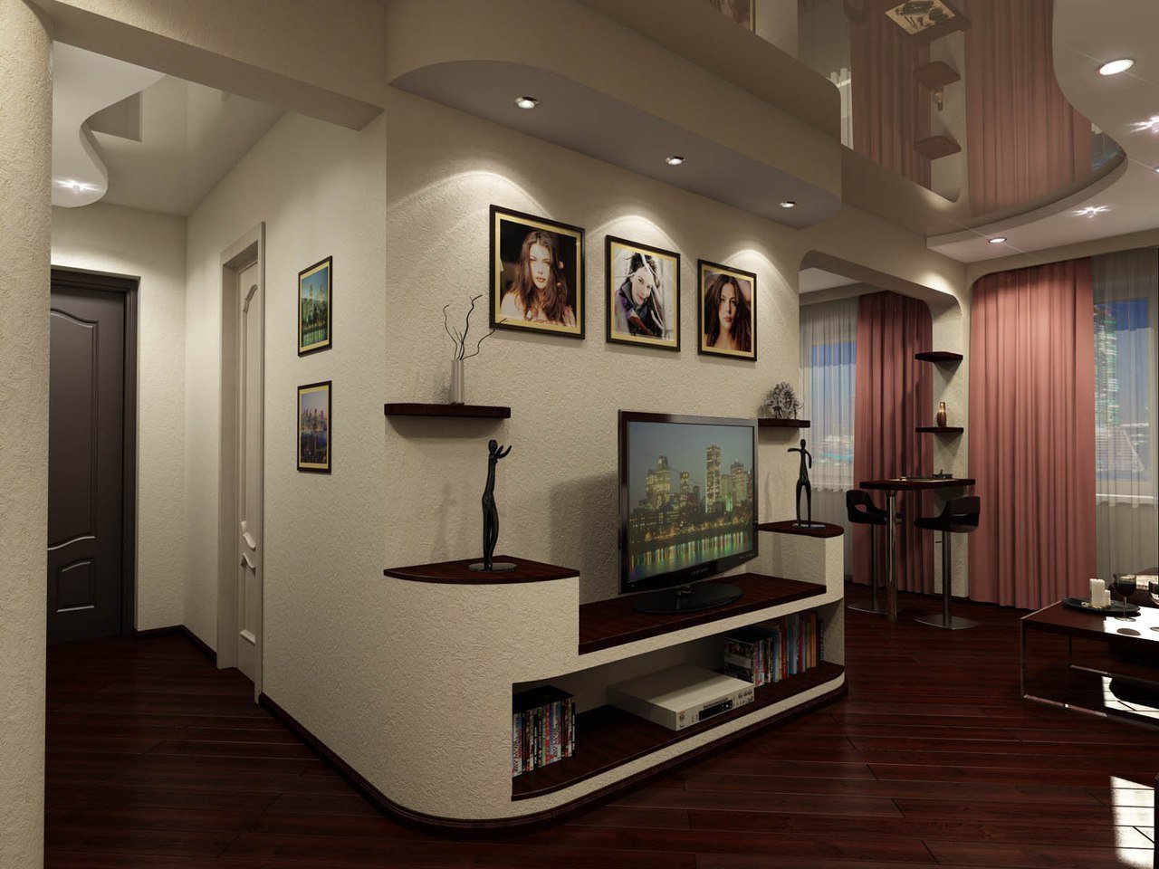 Дизайн гостиной совмещенной с прихожей (39 фото) - красивые картинки и HD фото