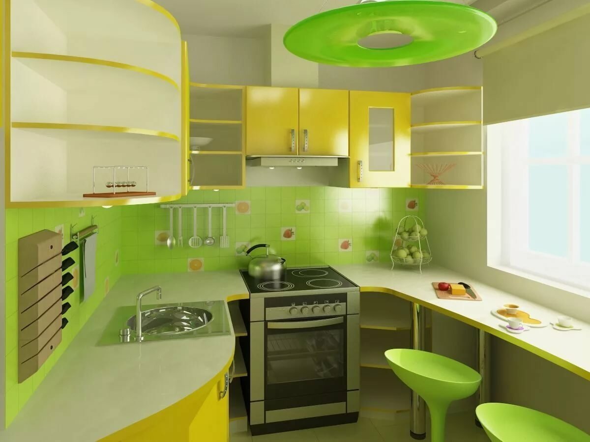 Желто зеленая кухня. Маленькая кухня в зеленых тонах. Маленькая кухня в салатовом цвете. Кухня зеленого цвета. Кухня в желто зеленом цвете.