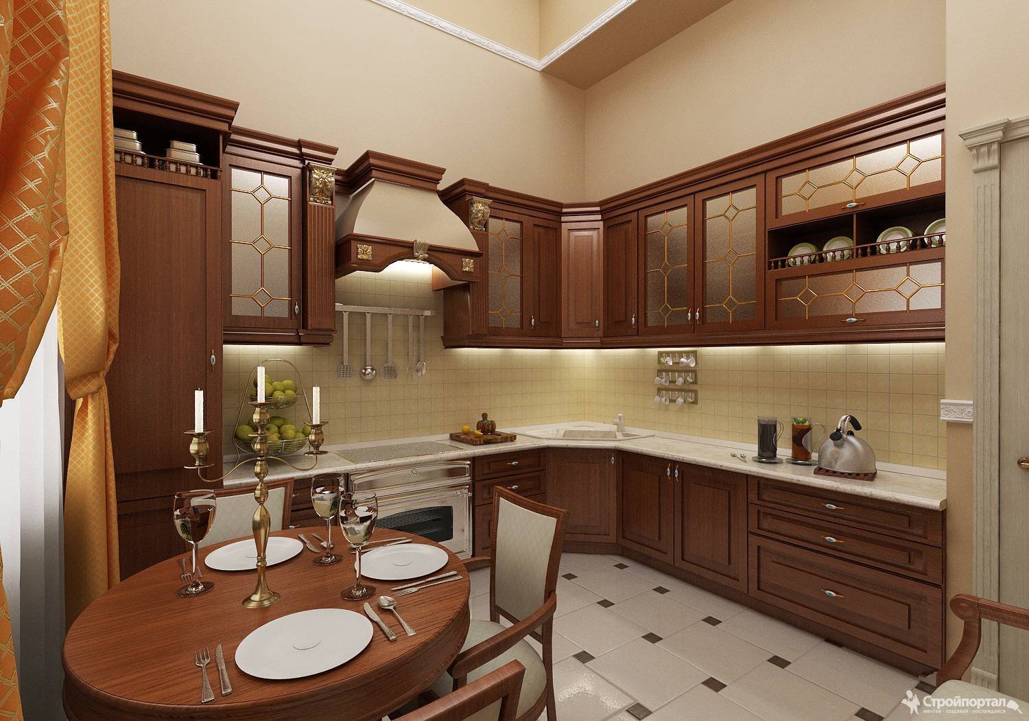 Кухни ремонт частный. Кухня в классическом стиле. Интерьер кухни в частном доме. Кухня в классическом стиле коричневая. Отделка кухни в частном доме.