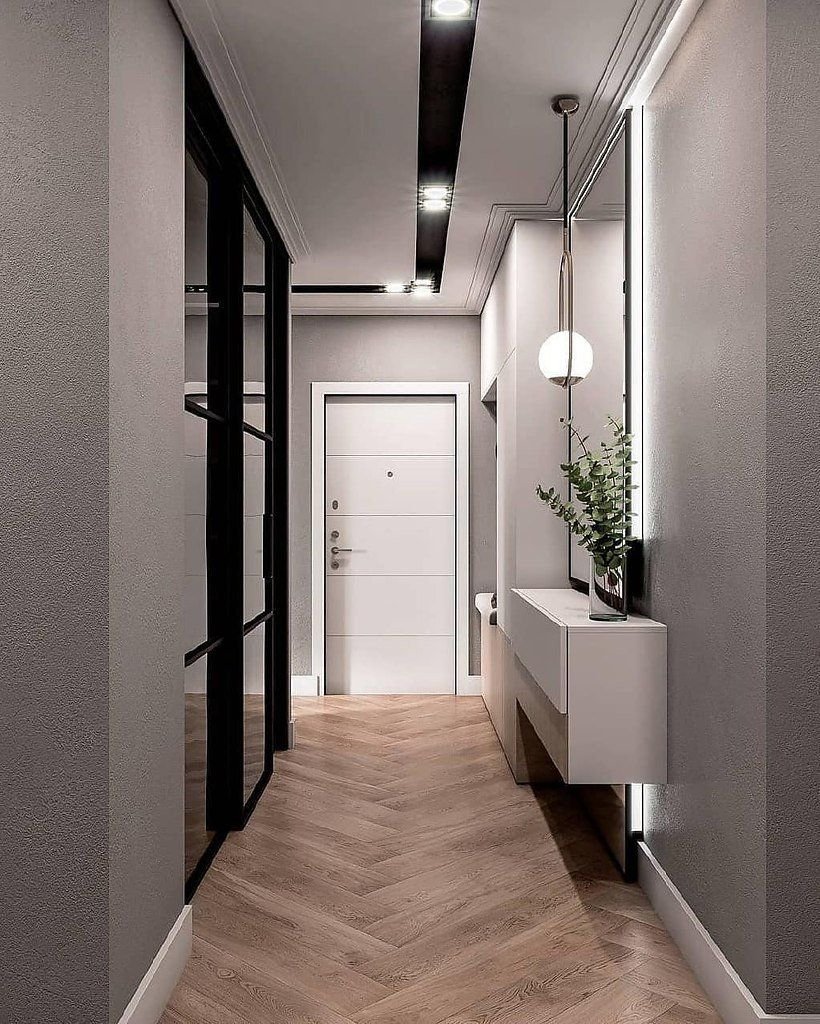 Дизайн интерьера коридора прихожей в квартире