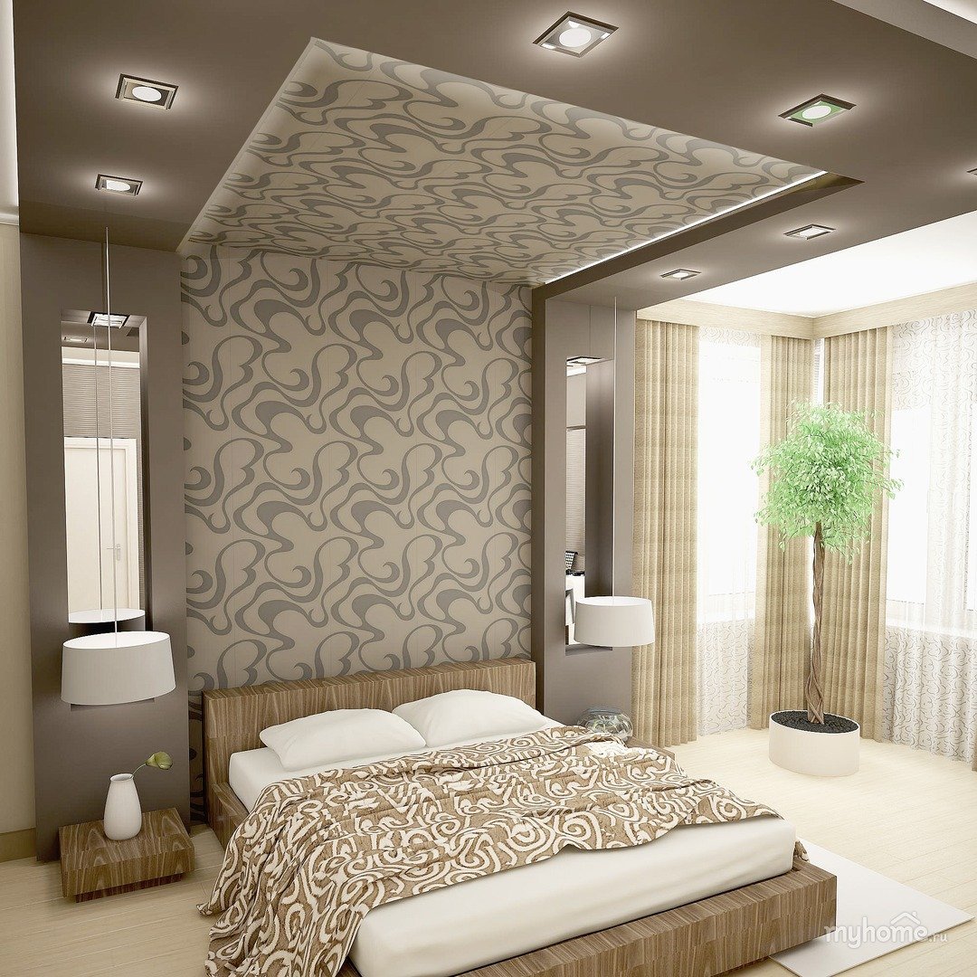 Квадратная спальня дизайн