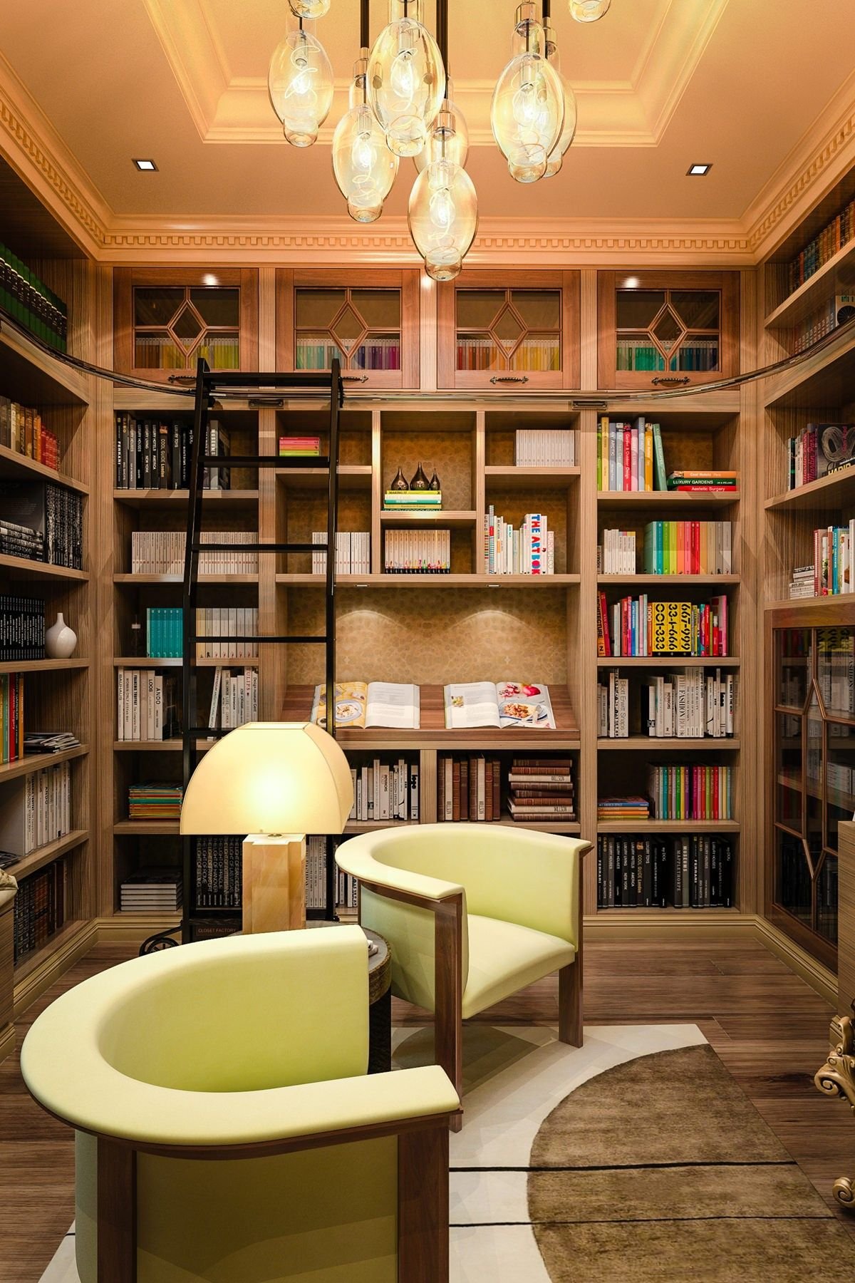 Дизайн библиотеки в частном доме