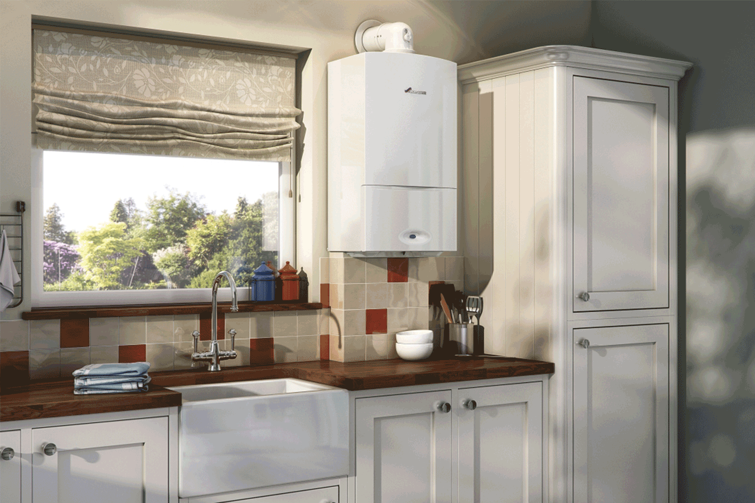 Кухня с газовым котлом индивидуального отопления — варианты размещения в интерьере