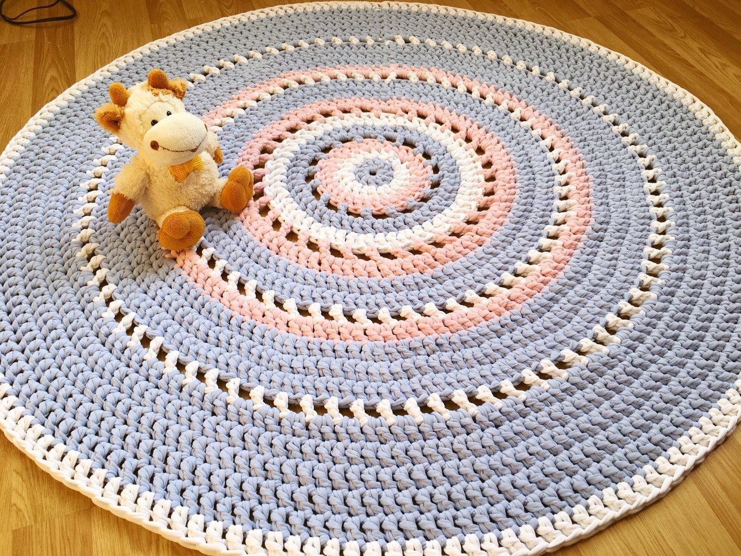 Вязание для начинающих коврик круглый крючком