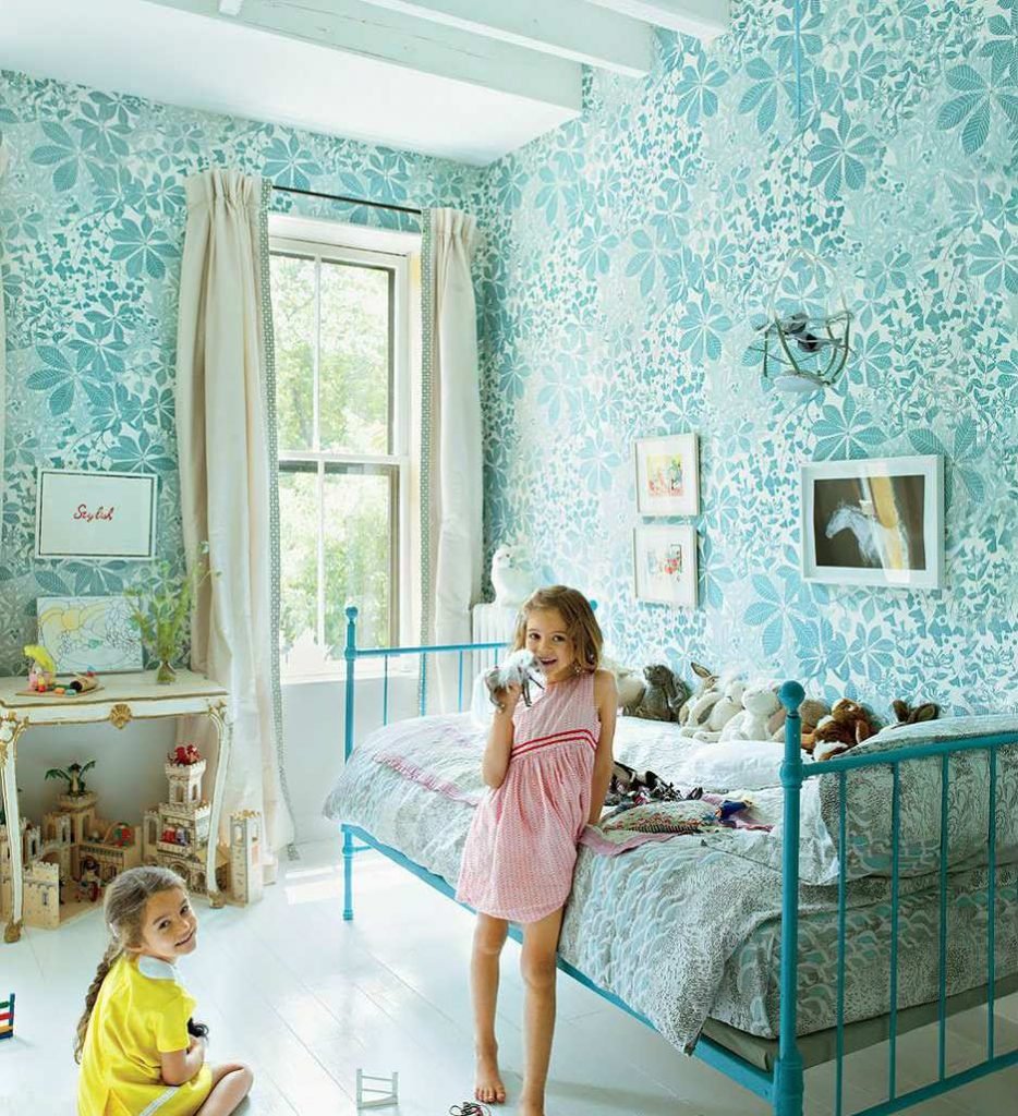 Дизайн детской комнаты в голубых тонах