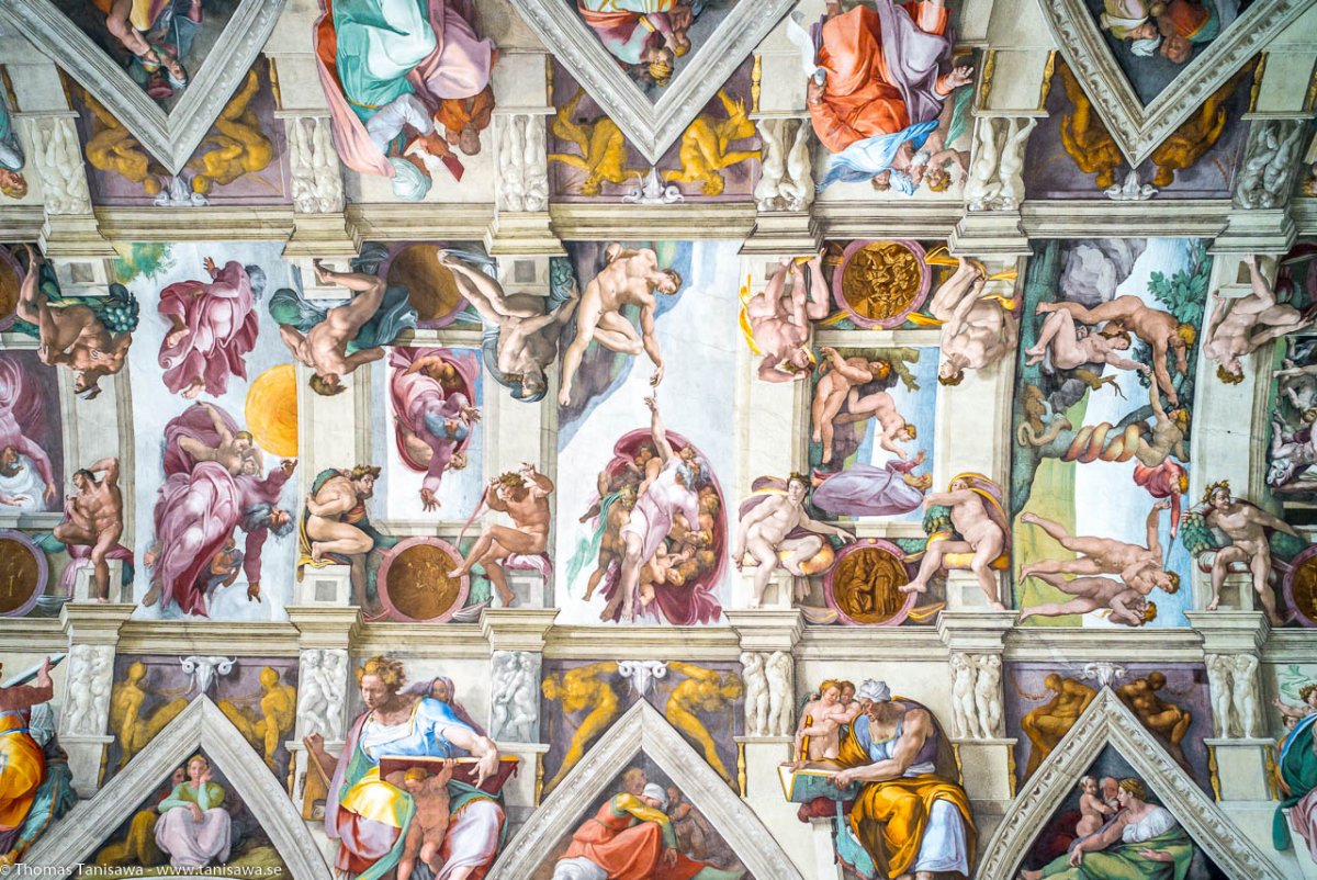 Потолок сикстинской капеллы микеланджело