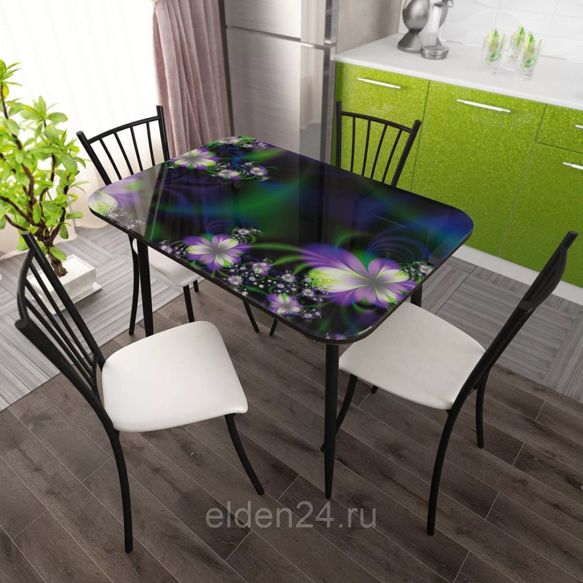 Стеклянные столы кухонные