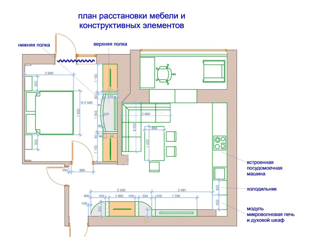 Расстановка мебели - 68 фото