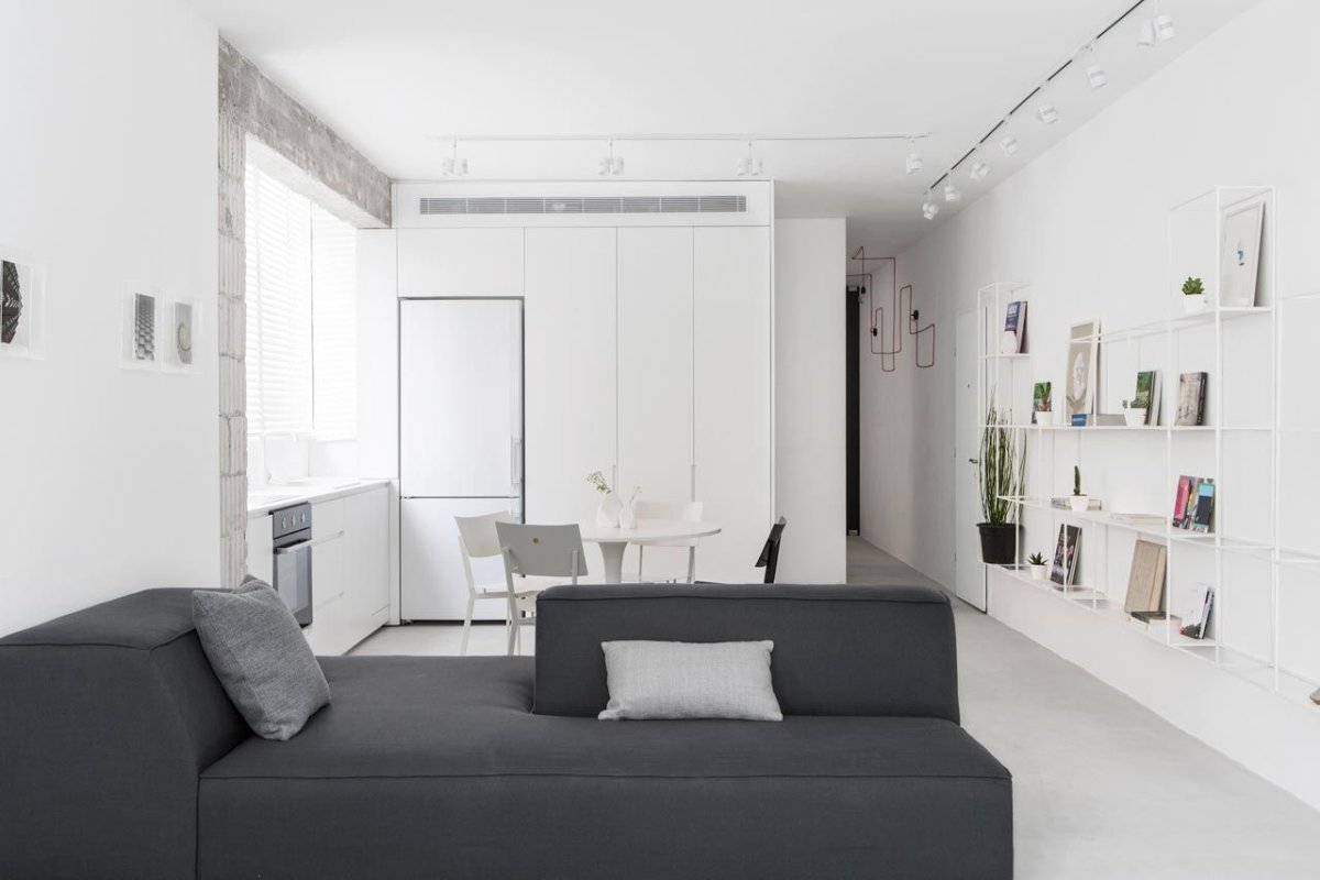 Квартира в стиле минимализм белая