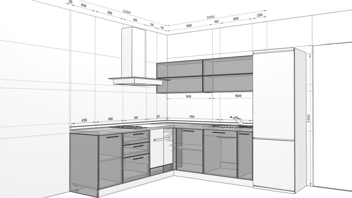 Проектирование кухонного гарнитура