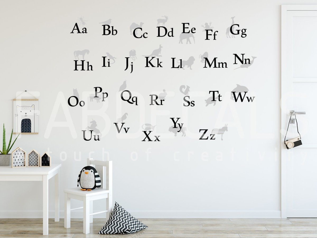 Алфавит на стену