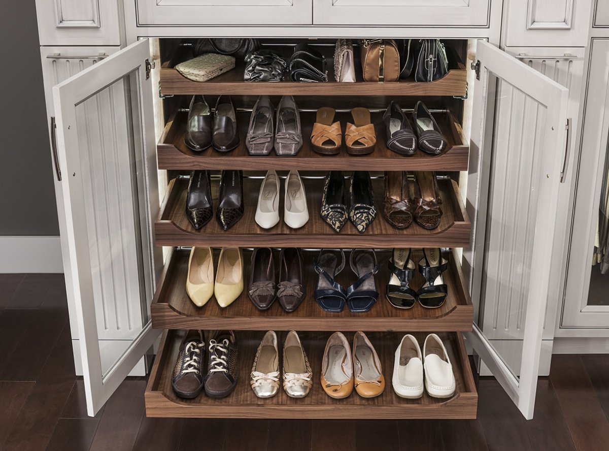 Обувница встроенная в шкаф