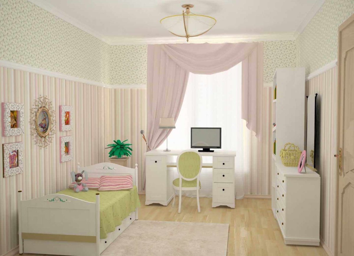 Интерьер маленькой детской комнаты