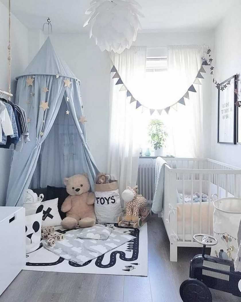 Детская комната для новорожденного мальчика