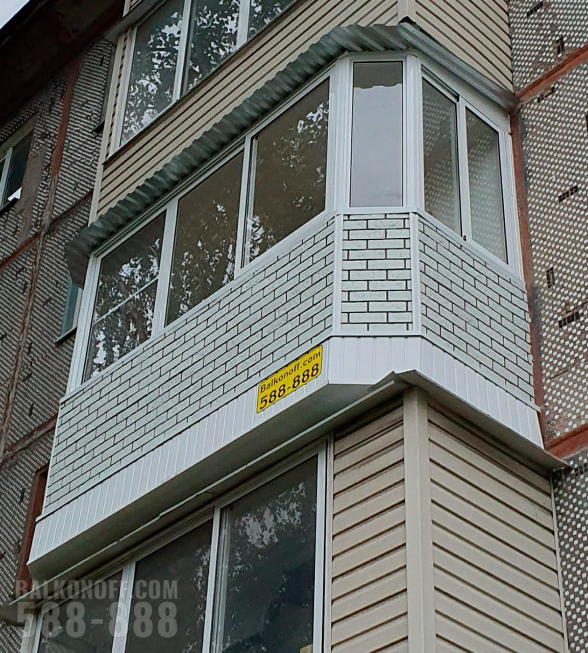 Отделка балкона фасадными панелями