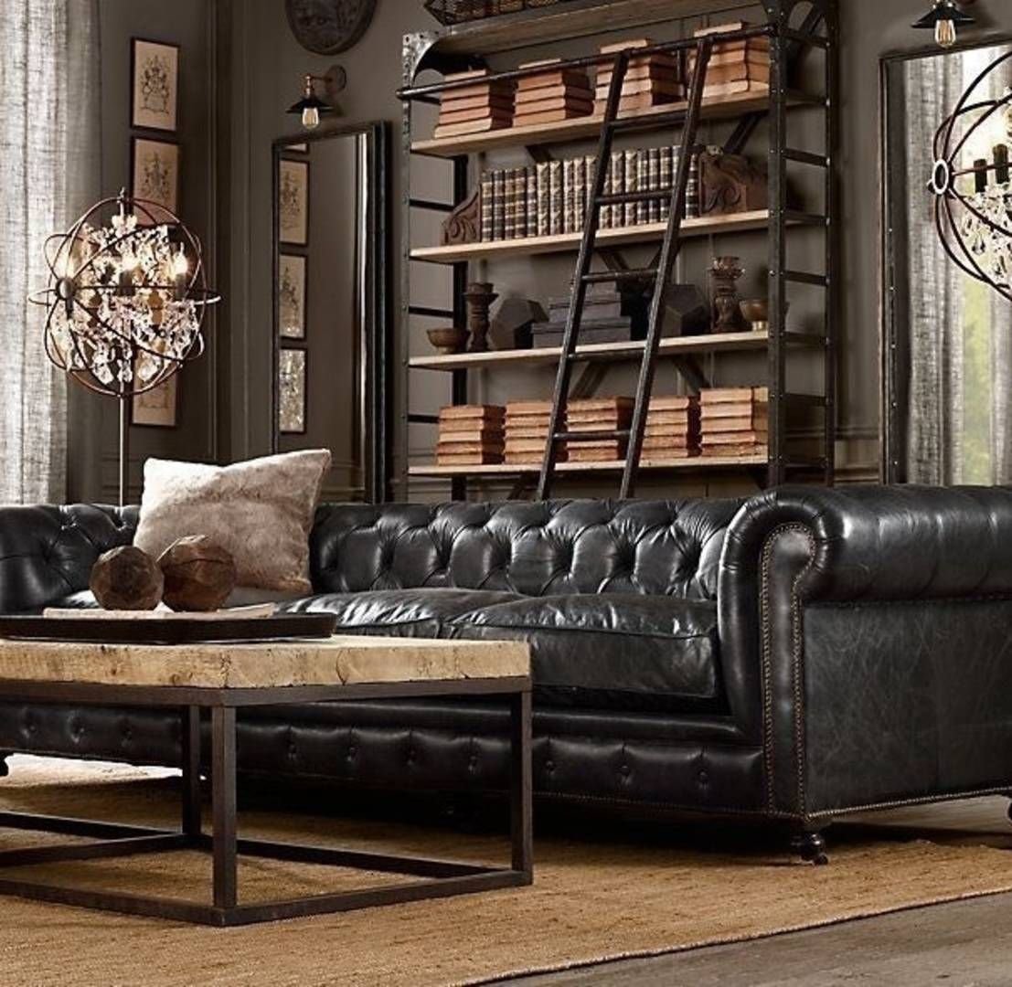 Современный кожаный диван