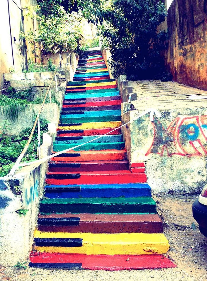 Цветная лестница