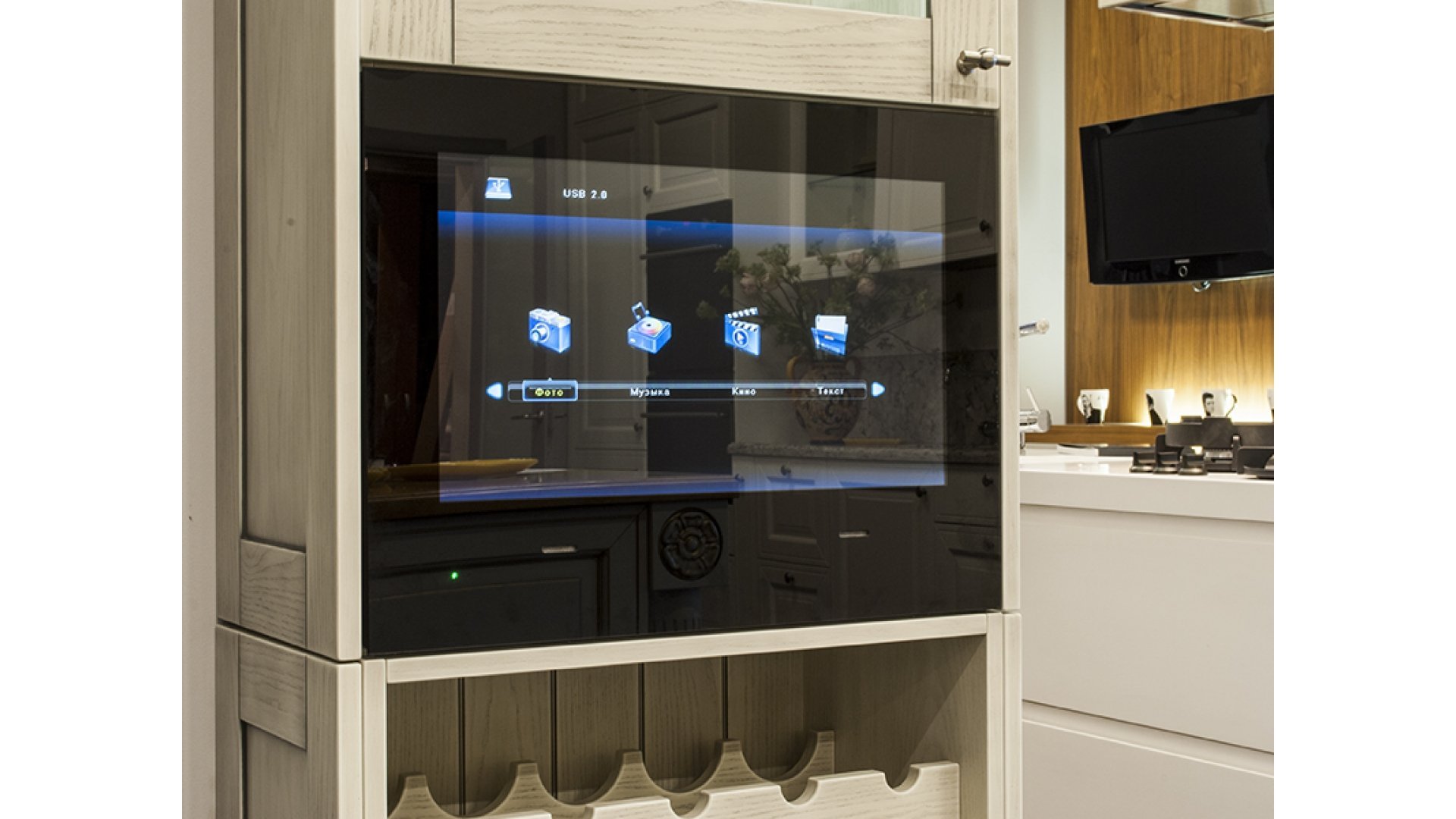 Телевизор на кухню с wifi. Avel avs220k. Телевизор для кухни avs220k. Телевизор Avel встраиваемый для кухни. Телевизор встроенный в кухню.
