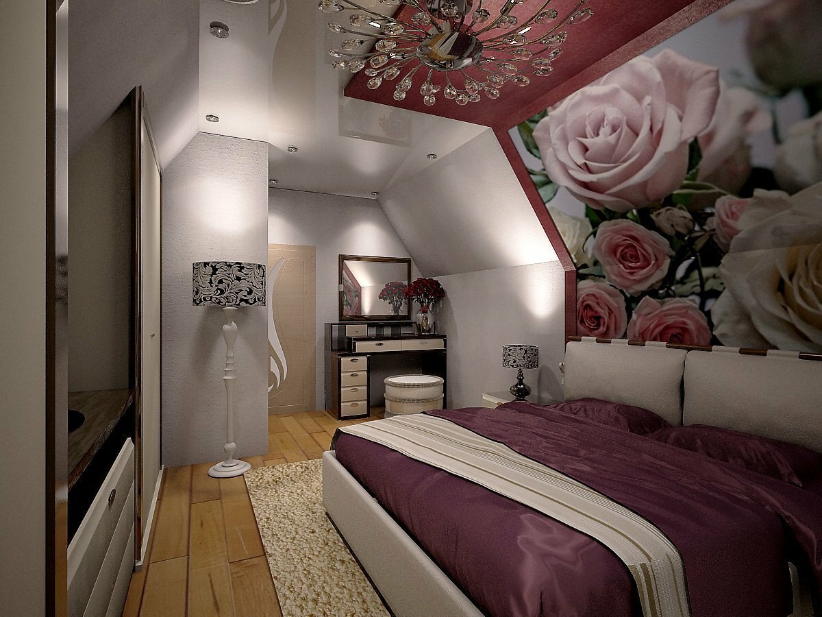Спальня мансарда дизайн
