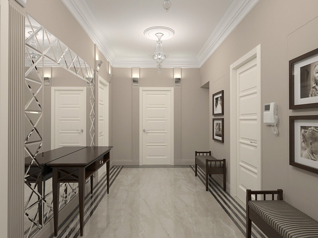 Серый коридор в квартире