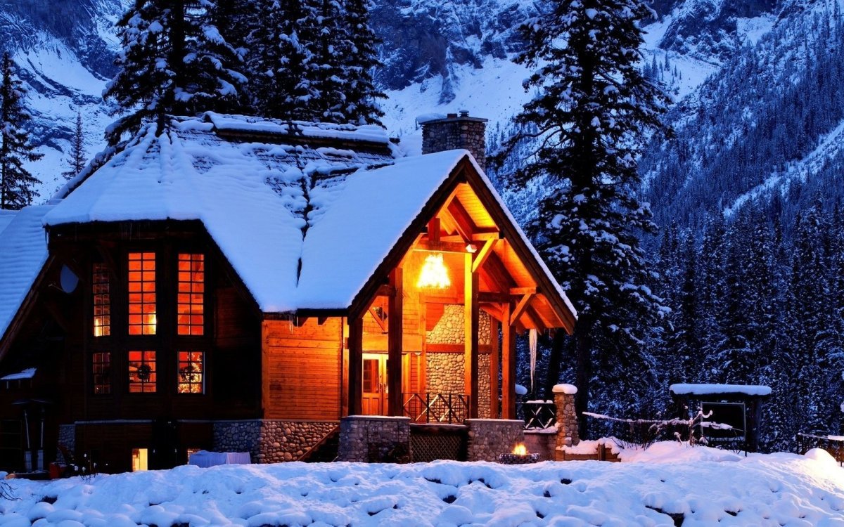 Красивые зимние домики