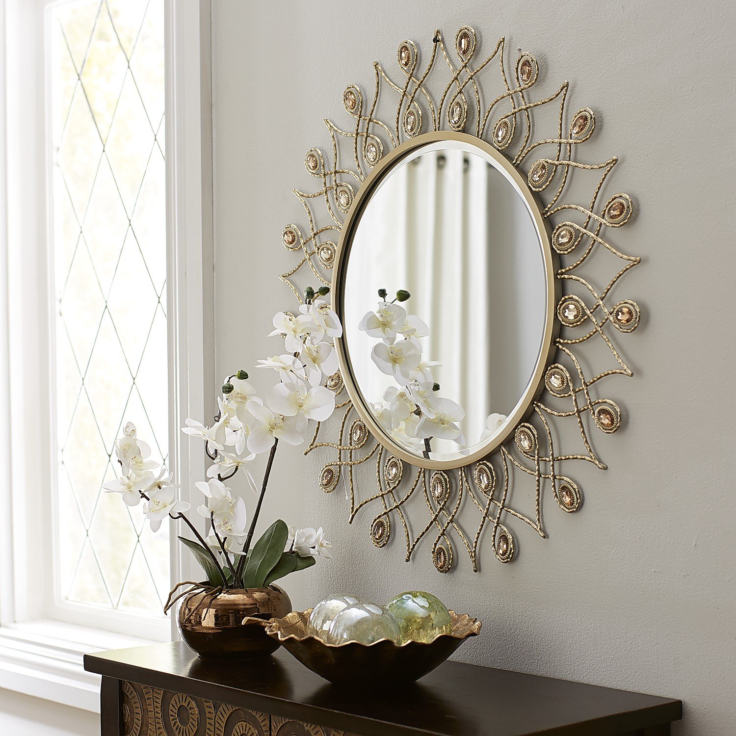 Зеркало в стиле шебби шик в интерьере (42 фото)