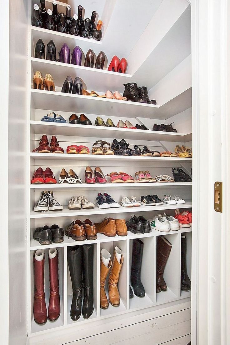 Обувные полки в гардеробной