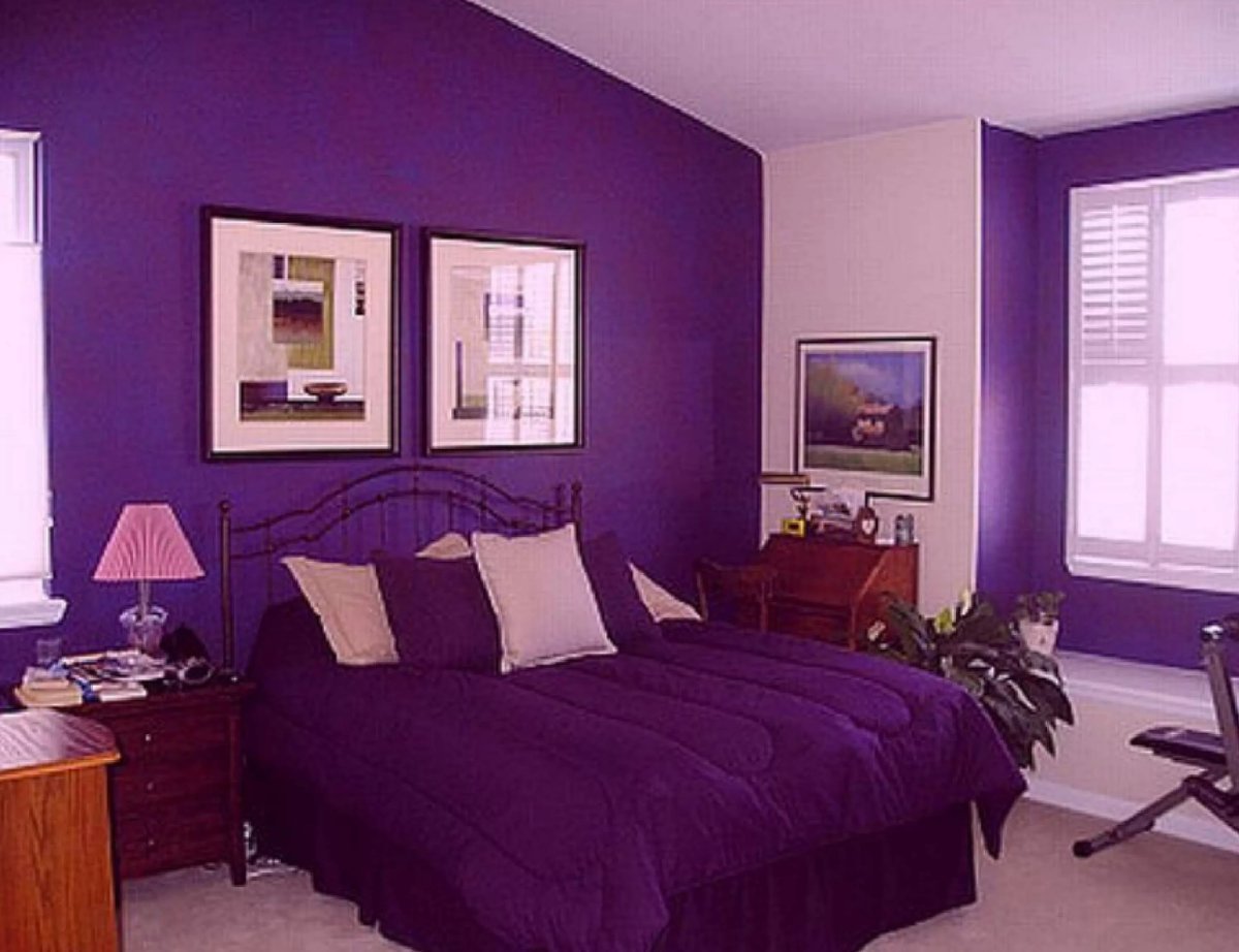 Светло фиолетовый цвет стен