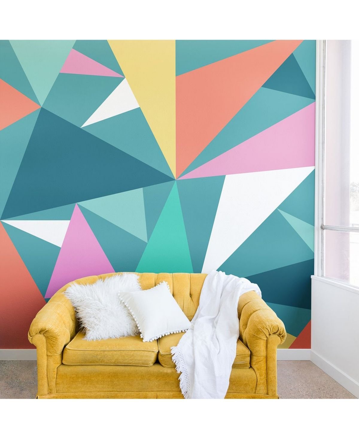 Покраска стены геометрия