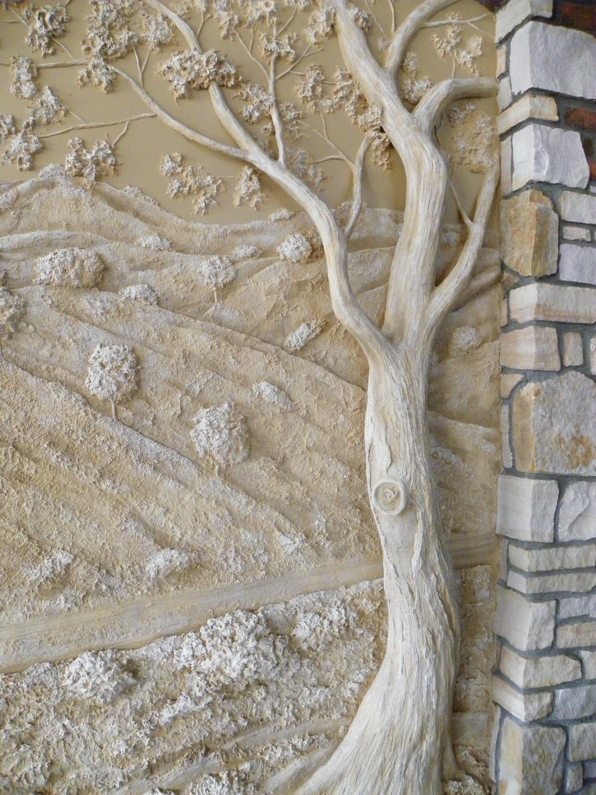 Дерево на стене из шпаклевки (59 фото)