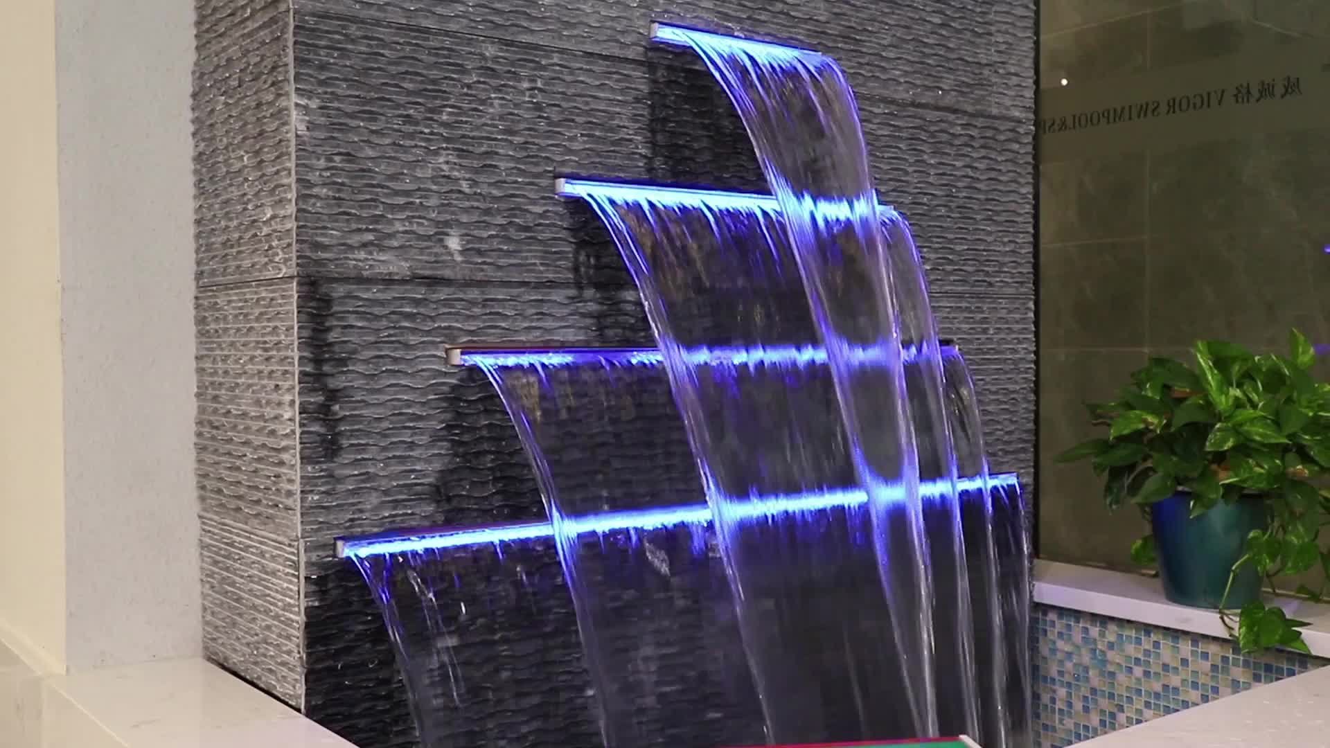 Водопад по стеклу - Дизайн интерьера
