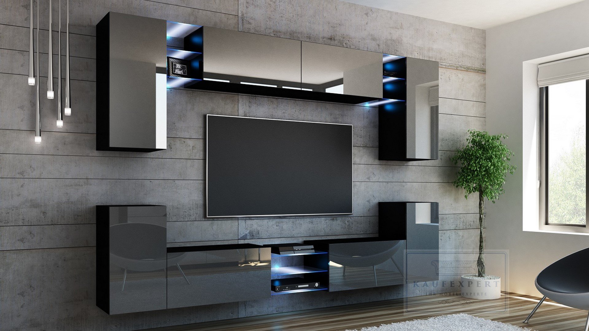 Современная стенка с телевизором