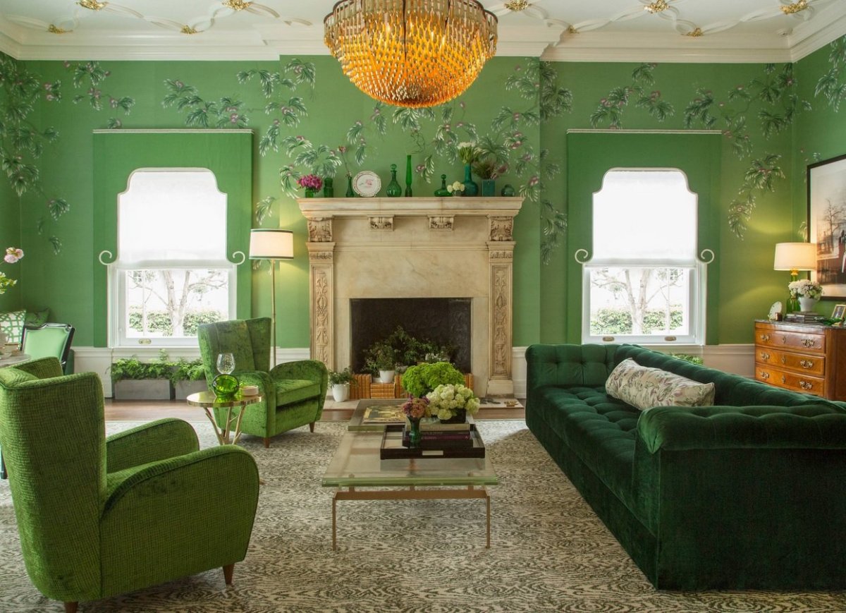 Мебель зеленого цвета
