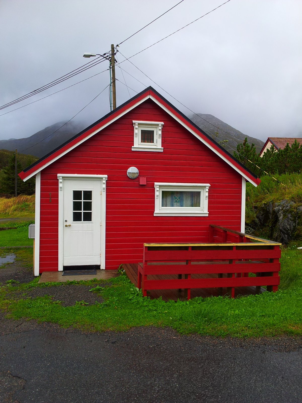 Красные домики в норвегии
